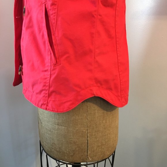 Vintage Gap Red Cotton Jacket, Double Breasted Pea Coat, Large, Y2K - Picture 11 of 13